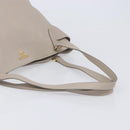 PRADA Tote Bag Taurillon Clemence Leather Gray Gold Auth am12588V-7