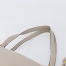 PRADA Tote Bag Taurillon Clemence Leather Gray Gold Auth am12588V-8