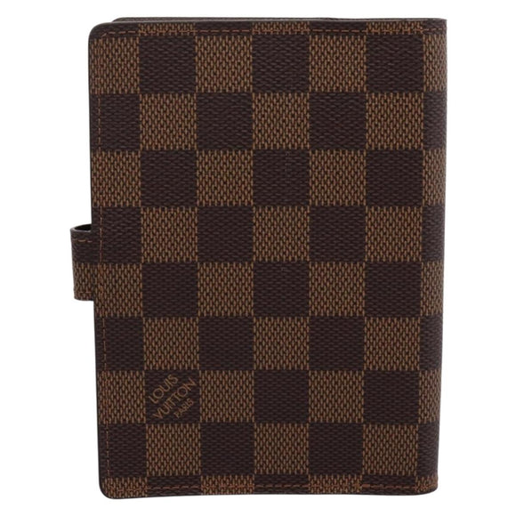 LOUIS VUITTON Damier Ebene Agenda PM Day Planner Cover R20700 LV Auth am12595V