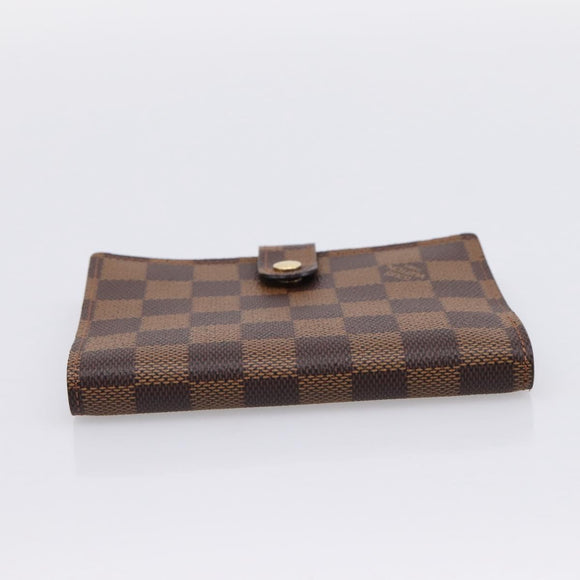 LOUIS VUITTON Damier Ebene Agenda PM Day Planner Cover R20700 LV Auth am12595V