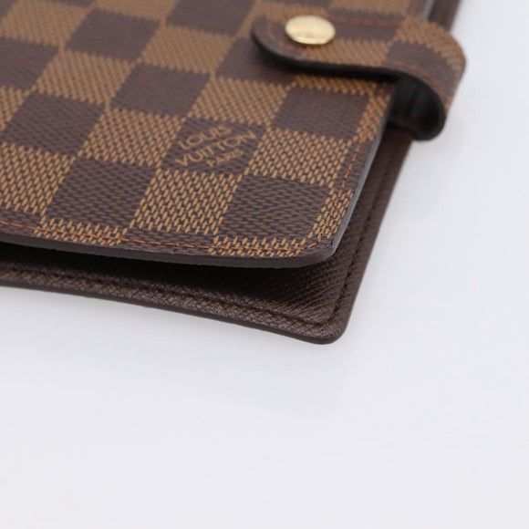 LOUIS VUITTON Damier Ebene Agenda PM Day Planner Cover R20700 LV Auth am12595V
