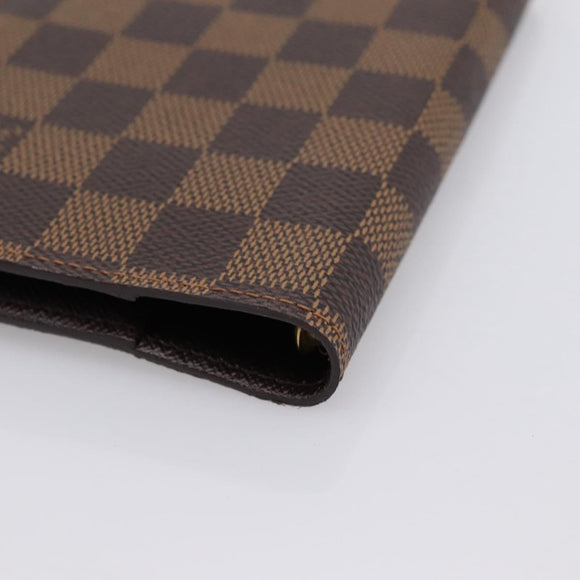 LOUIS VUITTON Damier Ebene Agenda PM Day Planner Cover R20700 LV Auth am12596V
