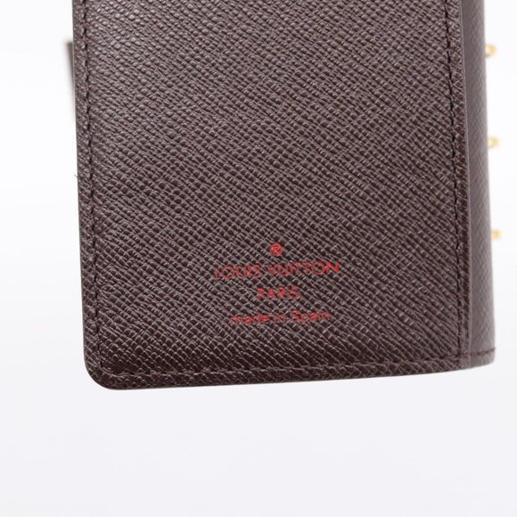 LOUIS VUITTON Damier Ebene Agenda PM Day Planner Cover R20700 LV Auth am12596V