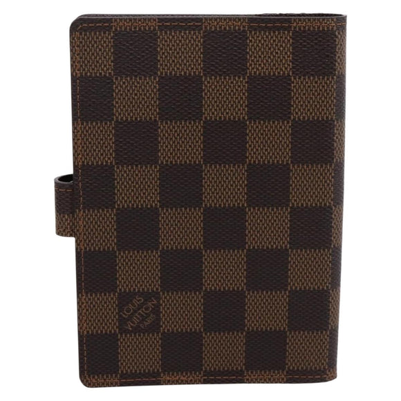 LOUIS VUITTON Damier Ebene Agenda PM Day Planner Cover R20700 LV Auth am12596V