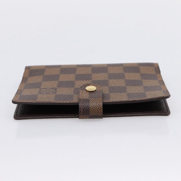 LOUIS VUITTON Damier Ebene Agenda PM Day Planner Cover R20700 LV Auth am12596V