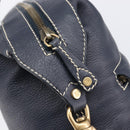 CELINE Hand Bag Leather Black Gold Auth am12599V-16