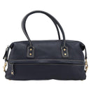 CELINE Hand Bag Leather Black Gold Auth am12599V-2