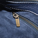 CELINE Hand Bag Leather Black Gold Auth am12599V-21