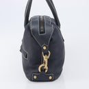 CELINE Hand Bag Leather Black Gold Auth am12599V-4