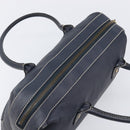CELINE Hand Bag Leather Black Gold Auth am12599V-6