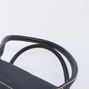 CELINE Hand Bag Leather Black Gold Auth am12599V-8
