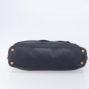 CELINE Hand Bag Leather Black Gold Auth am12599V-9