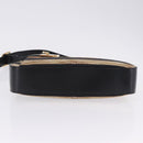 Salvatore Ferragamo Leopard Hand Bag Nylon Leather Beige Gold Auth am12601V-7