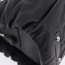 Christian Dior Carreño Hand Bag Leather Black Silver Auth am12602SAM-11