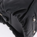 Christian Dior Carreño Hand Bag Leather Black Silver Auth am12602SAM-13