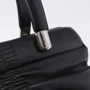 Christian Dior Carreño Hand Bag Leather Black Silver Auth am12602SAM-18
