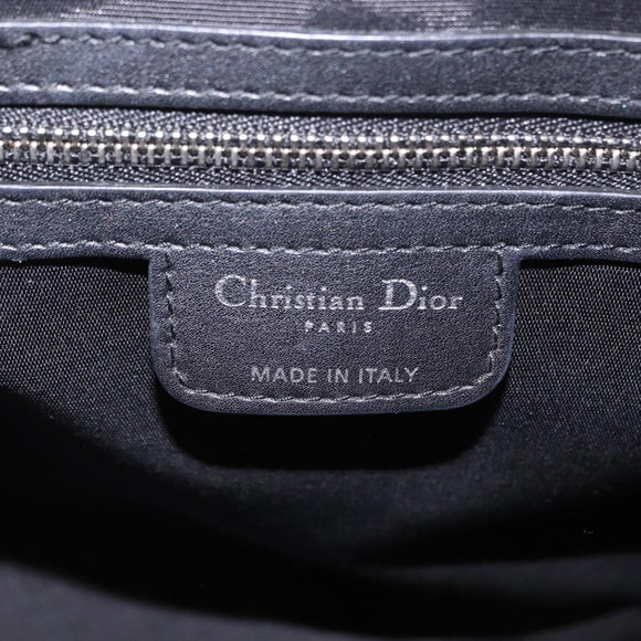Christian Dior Carreño Hand Bag Leather Black Silver Auth am12602SAM