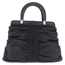 Christian Dior Carreño Hand Bag Leather Black Silver Auth am12602SAM-3