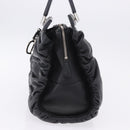 Christian Dior Carreño Hand Bag Leather Black Silver Auth am12602SAM-4
