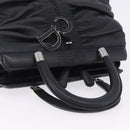Christian Dior Carreño Hand Bag Leather Black Silver Auth am12602SAM-6