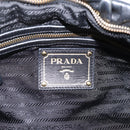 PRADA Hand Bag Leather Black Gold Auth am12603SAM-20
