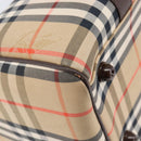 Burberrys Nova Check Boston Bag Canvas Beige Gold Auth am12606V-9