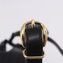 GUCCI Web Sherry Line Bag Leather Randonnee Type Black Gold Auth am12607V-9