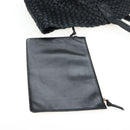 BOTTEGA VENETA INTRECCIATO Cabas GM Boston Bag Leather Black Auth am12609V-22