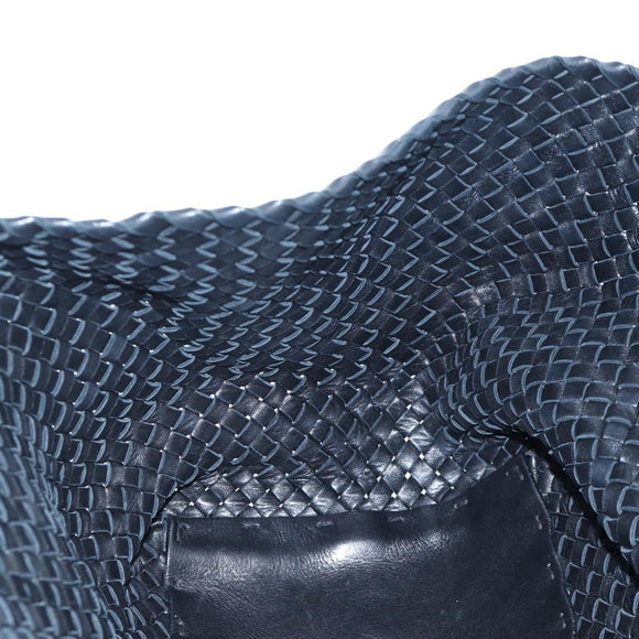 BOTTEGA VENETA INTRECCIATO Cabas GM Boston Bag Leather Black Auth am12609V