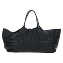 BOTTEGA VENETA INTRECCIATO Cabas GM Boston Bag Leather Black Auth am12609V-2