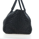 BOTTEGA VENETA INTRECCIATO Cabas GM Boston Bag Leather Black Auth am12609V-4