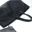 BOTTEGA VENETA INTRECCIATO Cabas GM Boston Bag Leather Black Auth am12609V-14