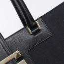 GUCCI G Tote Bag Leather Canvas Black Gold 002 1109 Auth am12610V-14