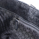 GUCCI G Tote Bag Leather Canvas Black Gold 002 1109 Auth am12610V-21