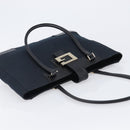 GUCCI G Tote Bag Leather Canvas Black Gold 002 1109 Auth am12610V-6