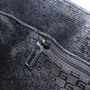 GUCCI G Tote Bag Leather Canvas Black Gold 002 1109 Auth am12611V-21