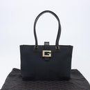 GUCCI G Tote Bag Leather Canvas Black Gold 002 1109 Auth am12611V-25