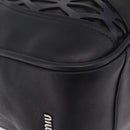 Miu Miu Hand Bag Leather Black Silver Auth am12613V-15