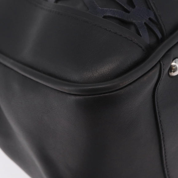 Miu Miu Hand Bag Leather Black Silver Auth am12613V