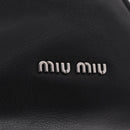 Miu Miu Hand Bag Leather Black Silver Auth am12613V-19