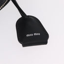 Miu Miu Hand Bag Leather Black Silver Auth am12613V-21