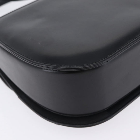 GUCCI Hand Bag Leather 2way Black Gold 000 406 0264 Auth am12615V