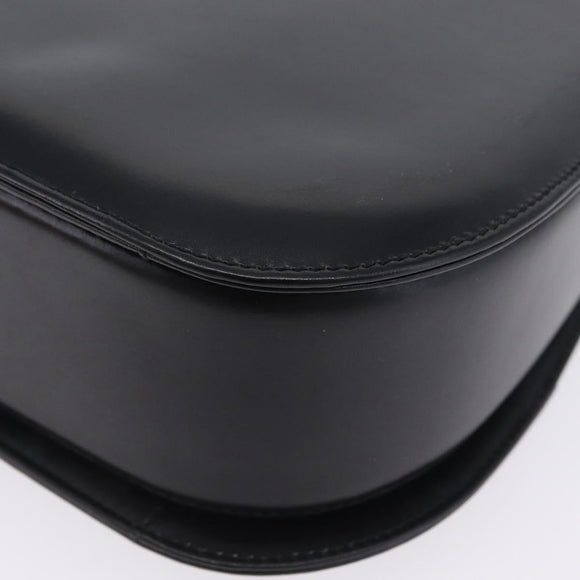 GUCCI Hand Bag Leather 2way Black Gold 000 406 0264 Auth am12615V