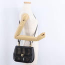 GUCCI Hand Bag Leather 2way Black Gold 000 406 0264 Auth am12615V-32