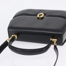 GUCCI Hand Bag Leather 2way Black Gold 000 406 0264 Auth am12615V-6