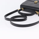 GUCCI Hand Bag Leather 2way Black Gold 000 406 0264 Auth am12615V-9