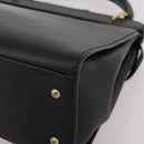 GUCCI Hand Bag Leather Black Gold 101676 Auth am12616V-13
