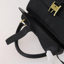 GUCCI Hand Bag Leather Black Gold 101676 Auth am12616V-16