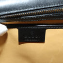 GUCCI Hand Bag Leather Black Gold 101676 Auth am12616V-17