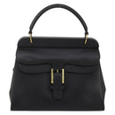 GUCCI Hand Bag Leather Black Gold 101676 Auth am12616V-2